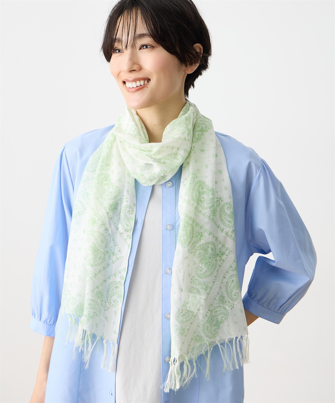 DECOY ペイズリープリントストール_main