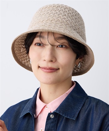 パイピングハット(ベージュ-フリー)