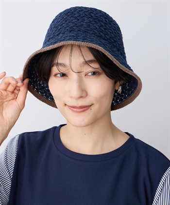 パイピングハット(ネイビー-フリー)