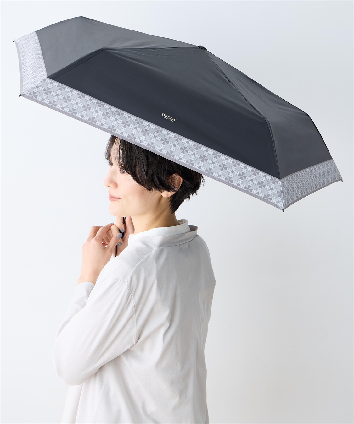 DECOY モノグラム折り畳み傘【晴雨兼用】【UVカット】【遮熱】【軽量】_main