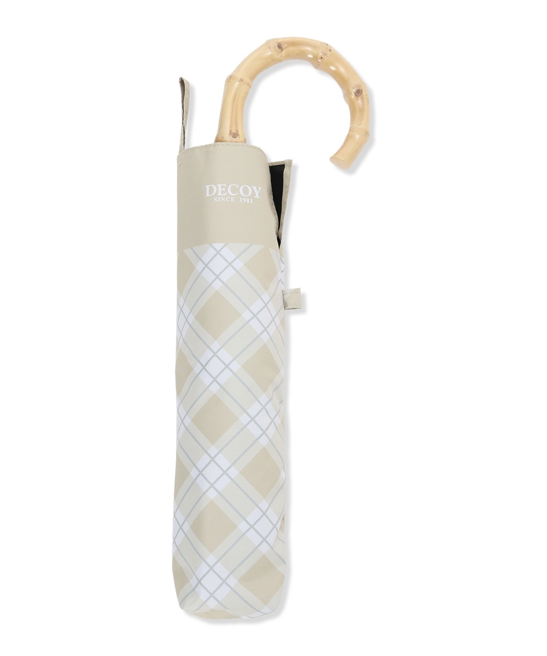 DECOY チェック折り畳み傘【晴雨兼用】【UVカット】【遮熱】【軽量】_variation_1