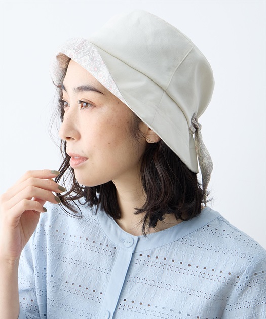 【Liberty】リバティプリントシャンブレーリボンハット
