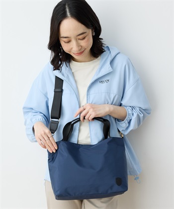 軽量２WAYトートバッグ(ネイビー-フリー)
