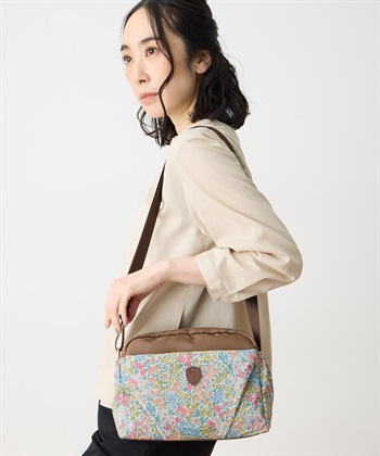 【Liberty】リバティプリントショルダーバッグ(ピンク-フリー)