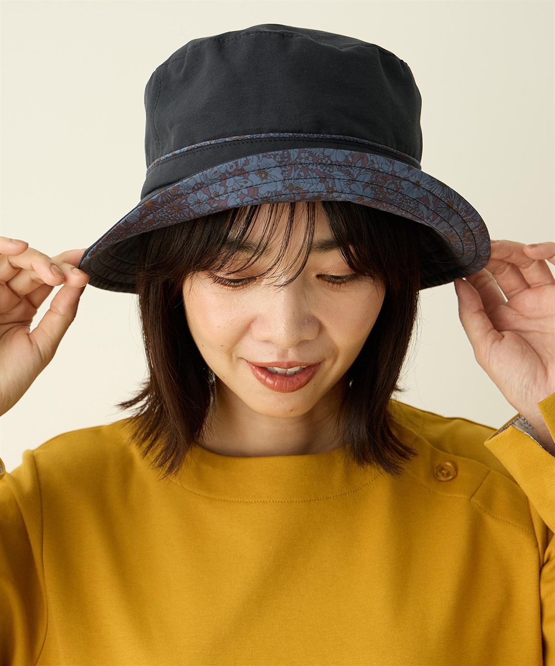 DECOY 【Liberty】リバティプリントパイピングハット【蓄熱・サイズ調整できる】_variation_2