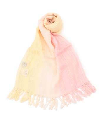 グラデーションストール(ピンク-フリー)