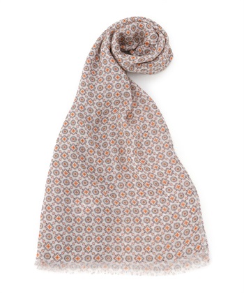 幾何プリントストール(オレンジ-フリー)