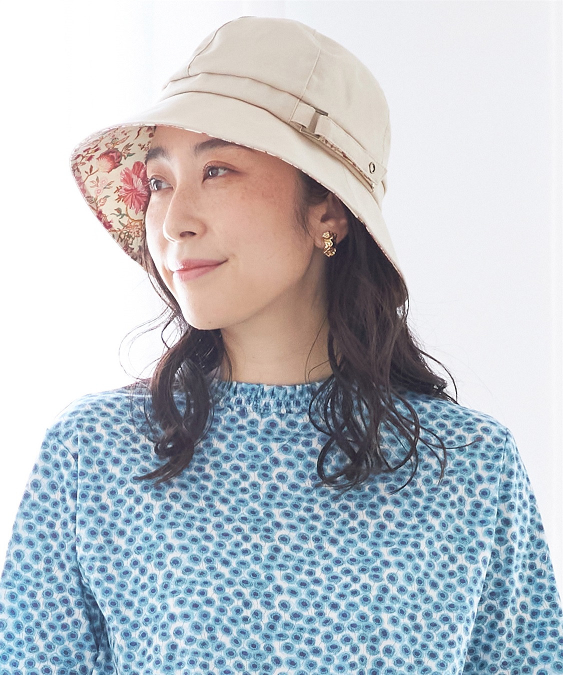 DECOY リバティプリントクロッシェハット_main