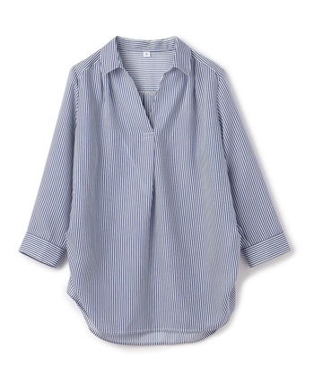 CROSS FUNCTION 【メディア掲載】《シワになりにくい》シャツ活エアーツイルタックプルオーバーシャツ【CF/クロスファンクション】_variationthumb_3