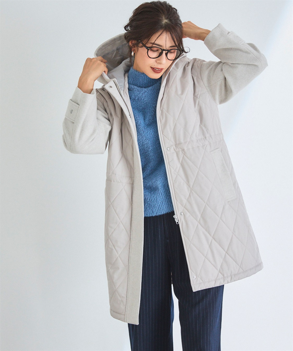 DAMA COLLECTION 撥水 フーデットコート 3 DAMA COLLECTION 撥水 フーデットコート 3 レディース