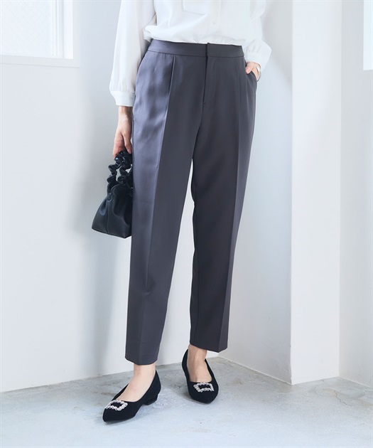 アンコキーヌ QVC 新品 ダブルクロス ストレッチテーパード