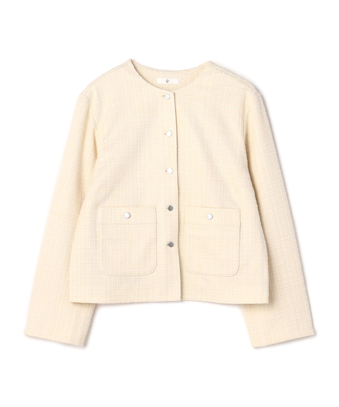 CROSS FUNCTION 《洗える》正解 ツイードノーカラージャケット【CF/クロスファンクション】_variation_1