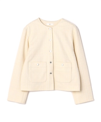 CROSS FUNCTION 《洗える》正解 ツイードノーカラージャケット【CF/クロスファンクション】_variationthumb_1