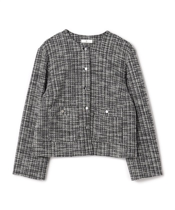 CROSS FUNCTION 《洗える》正解 ツイードノーカラージャケット【CF/クロスファンクション】_variationthumb_2