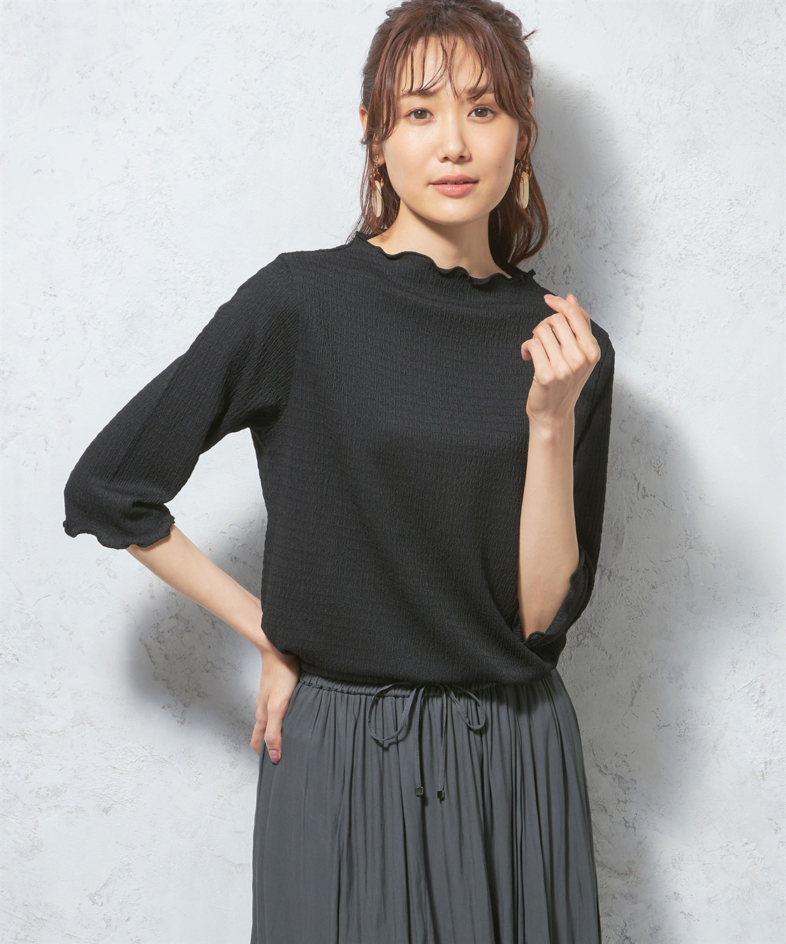 Petit Honfleur シャーリングジャガードプルオーバー_variation_1