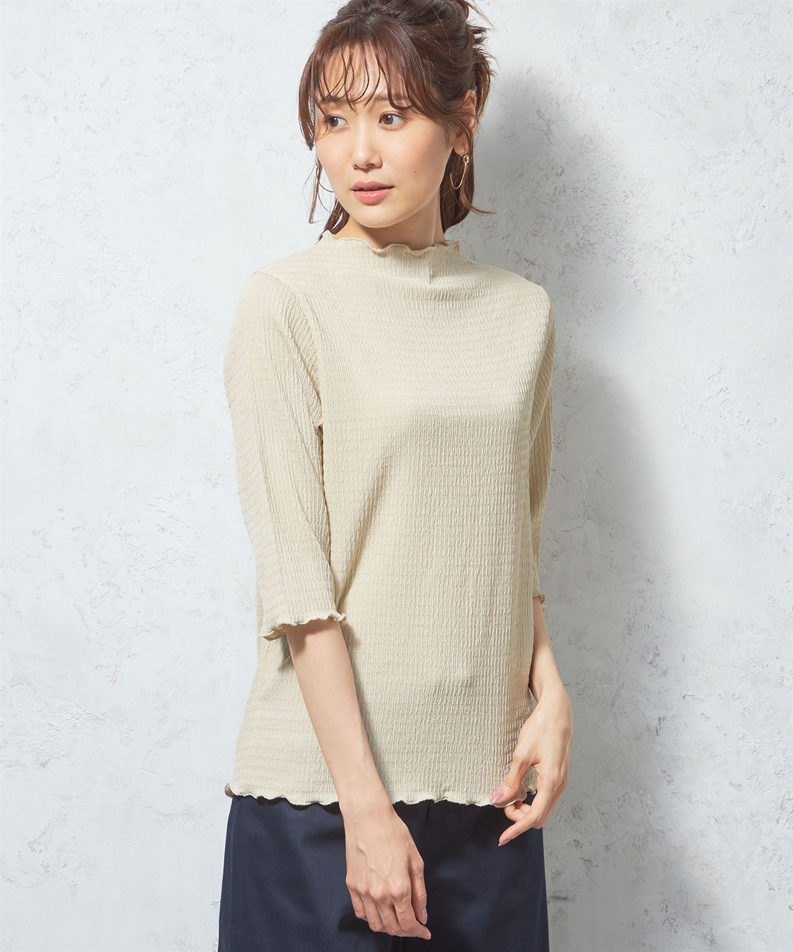 Petit Honfleur シャーリングジャガードプルオーバー_variation_2