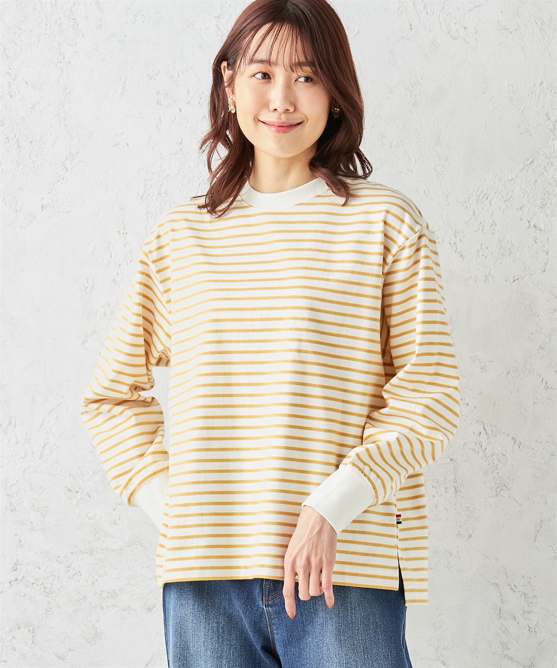 Petit Honfleur モックネックボーダーTシャツ_variation_2