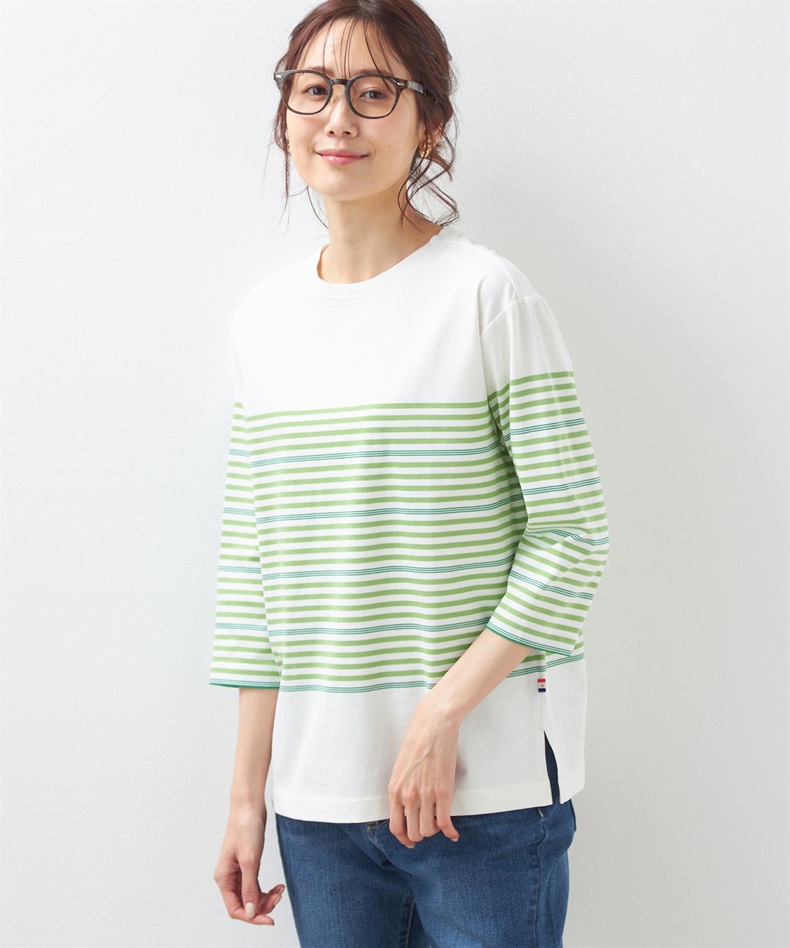 パネルボーダーTシャツ Petit Honfleur｜クロスプラス公式通販サイト