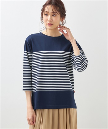 Petit Honfleur パネルボーダーTシャツ_variationthumb_3