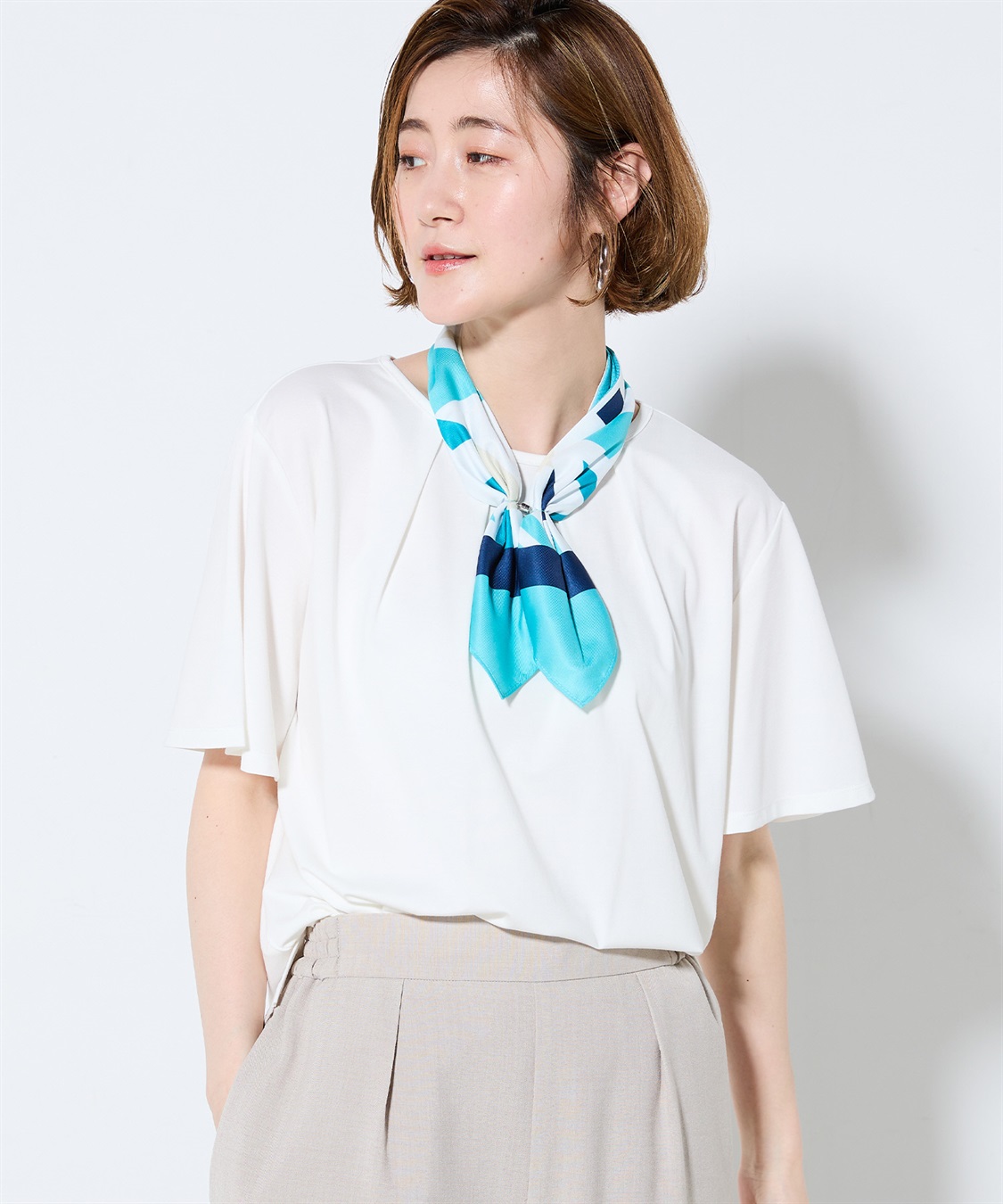 Petit Honfleur 【冷感】フロントタックブラウス_main
