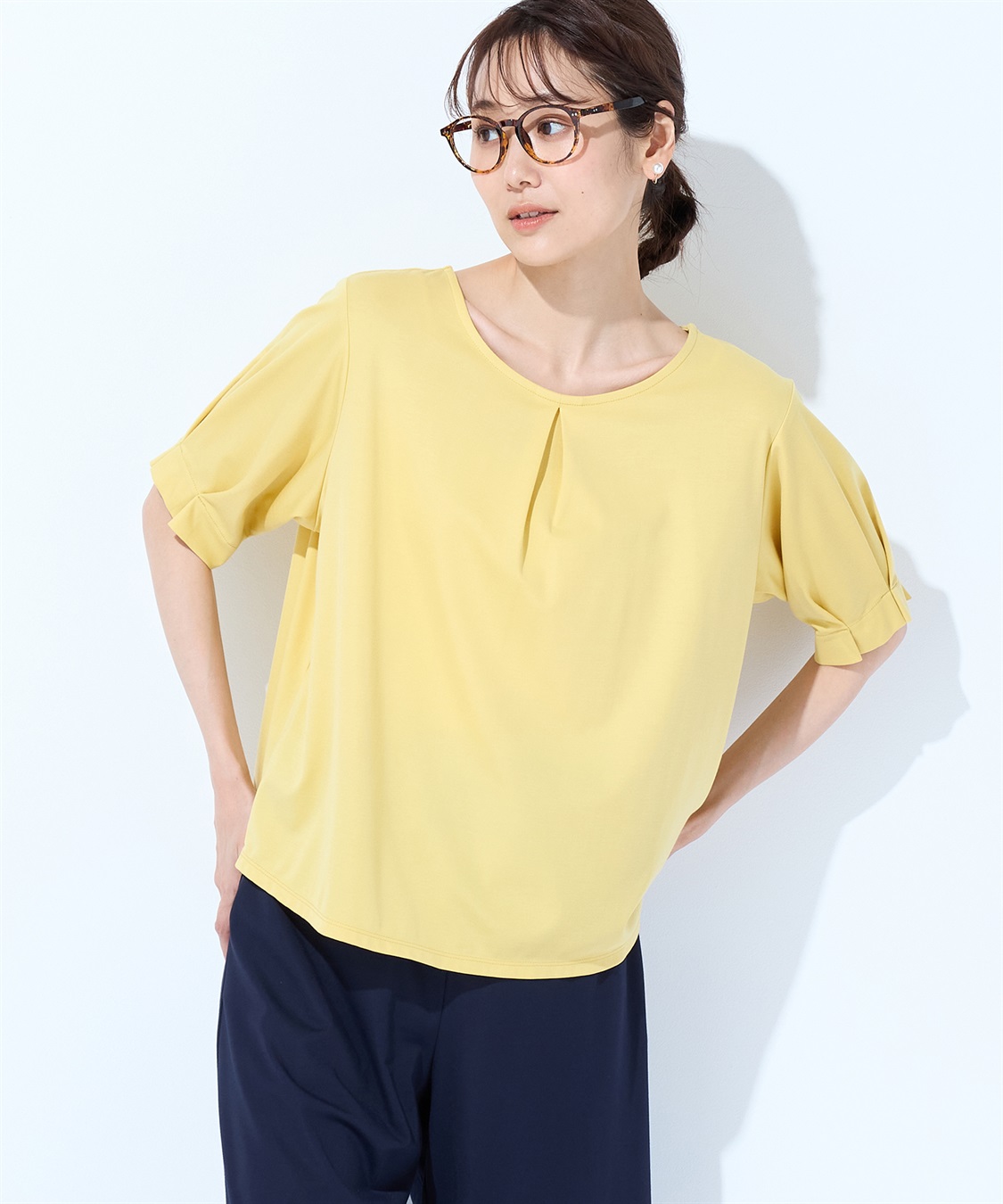 Petit Honfleur 【冷感】タックプルオーバー_main