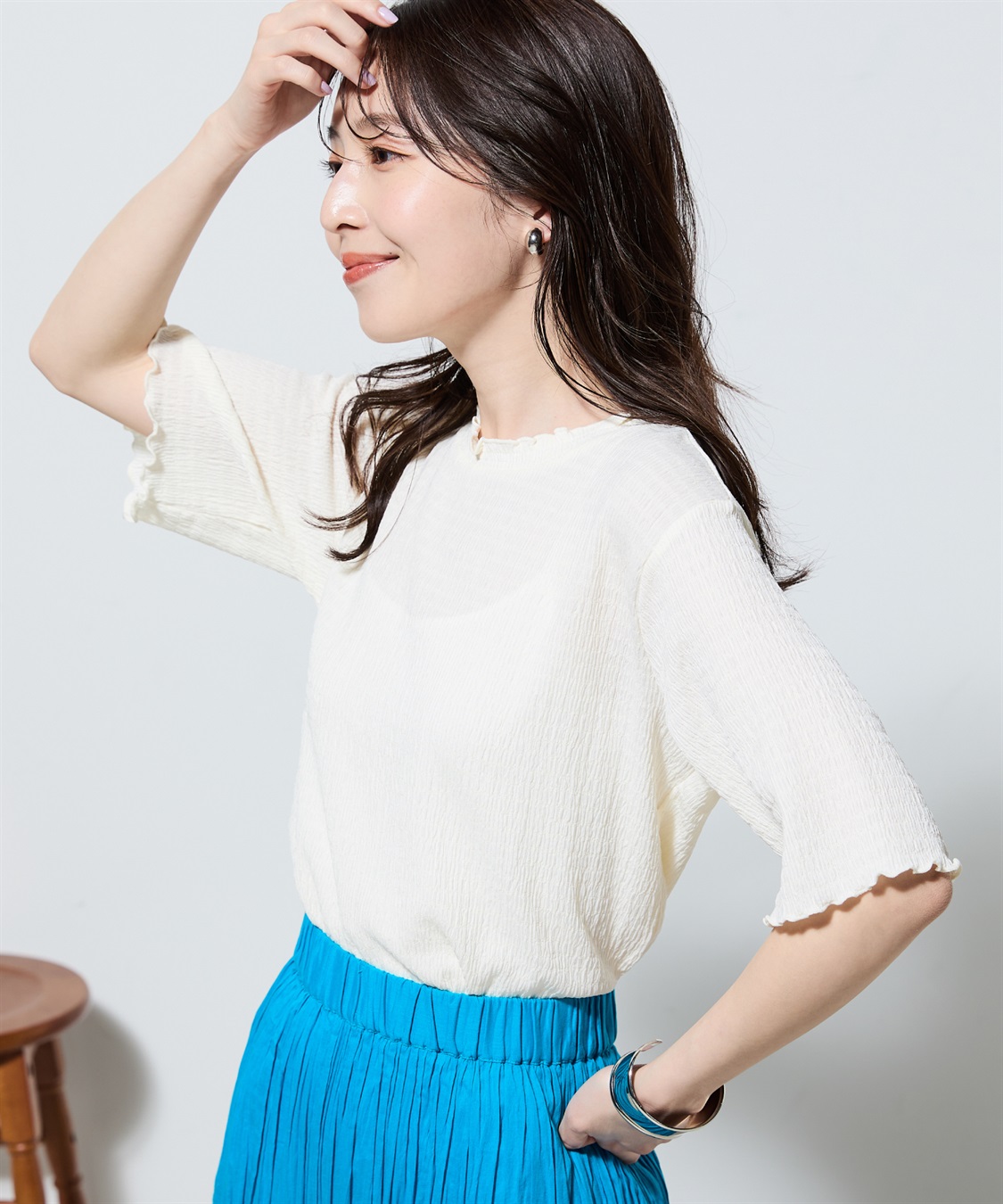 Petit Honfleur メローフリルプルオーバー_main