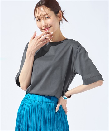 Petit Honfleur 【汗じみ防止・UVカット・冷感】バックタックTシャツ_variationthumb_2