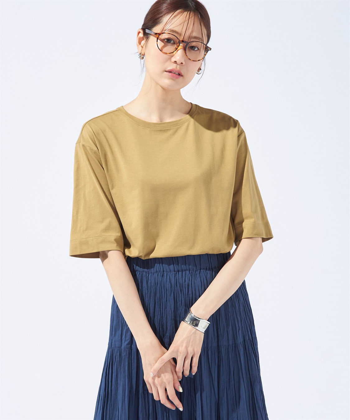 Petit Honfleur 【汗じみ防止・UVカット・冷感】バックタックTシャツ_variation_3