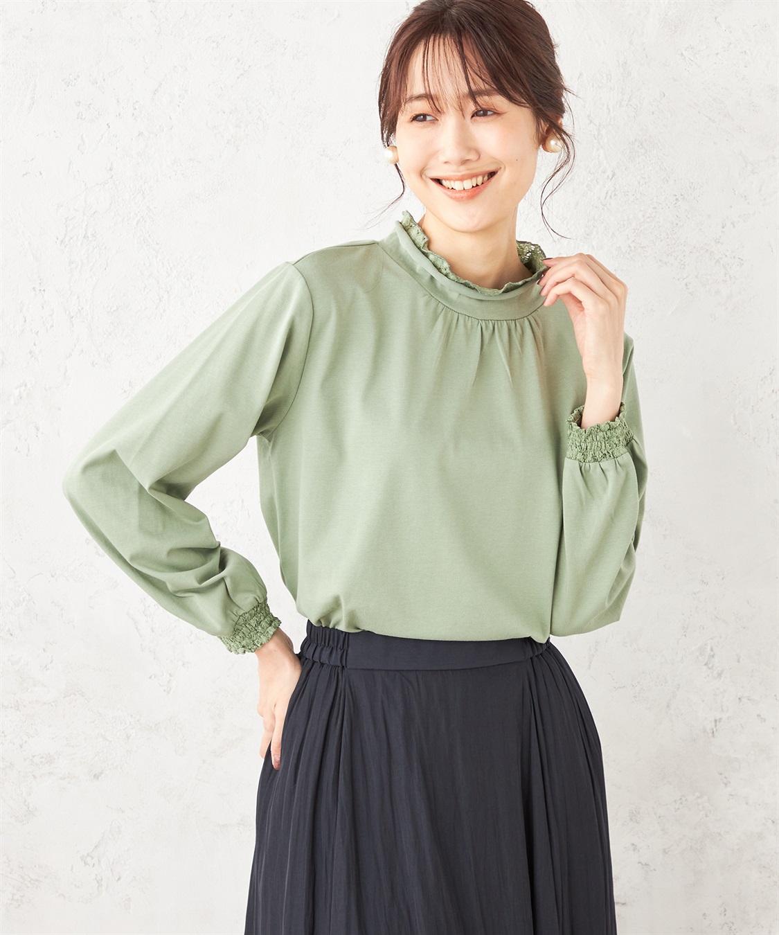 Petit Honfleur レーススリーブプルオーバー_main