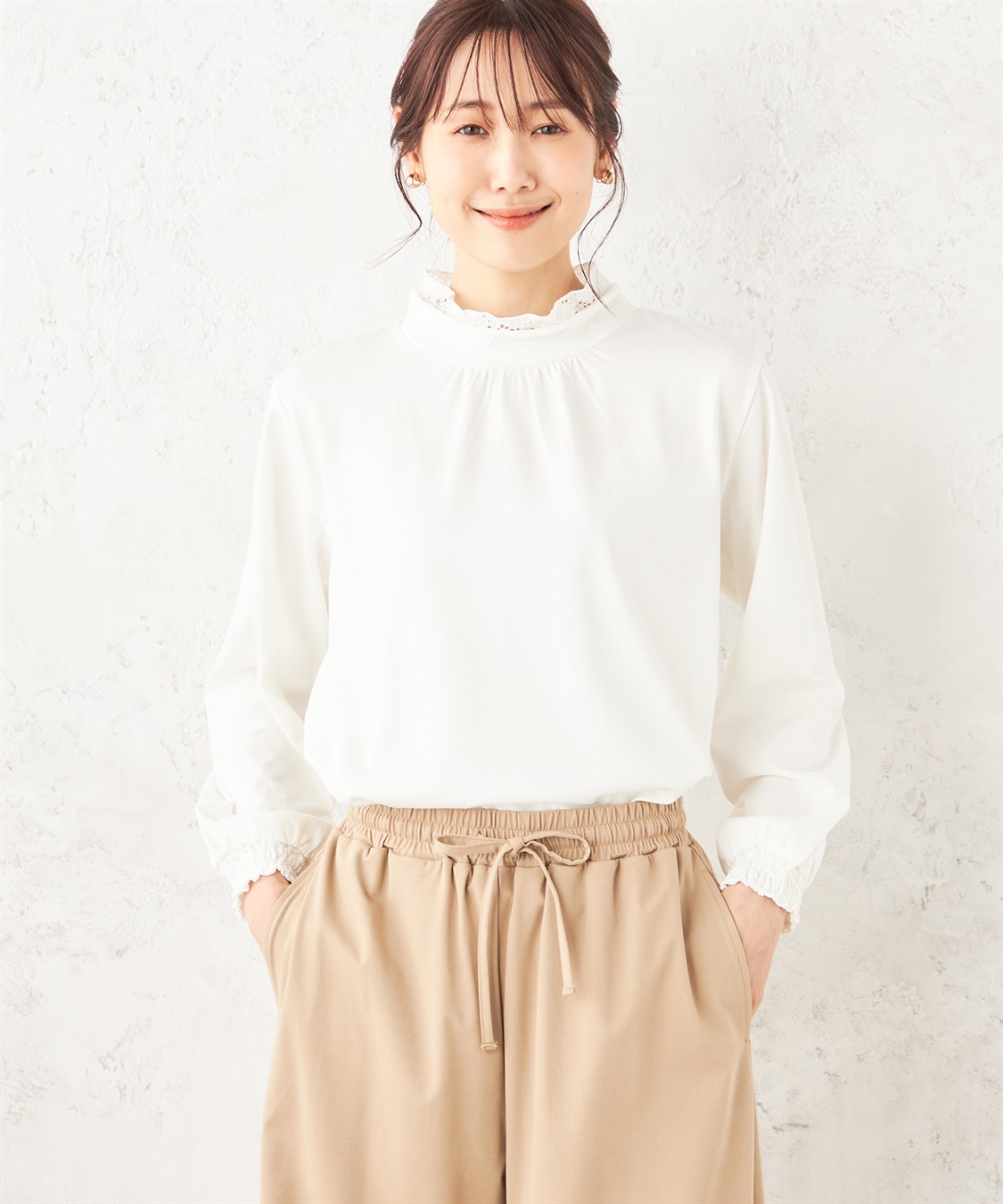 Petit Honfleur レーススリーブプルオーバー_variation_1