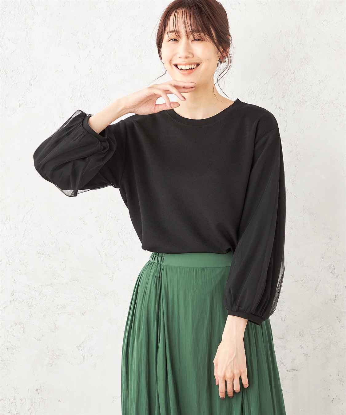 Petit Honfleur チュールスリーブプルオーバー_variation_3