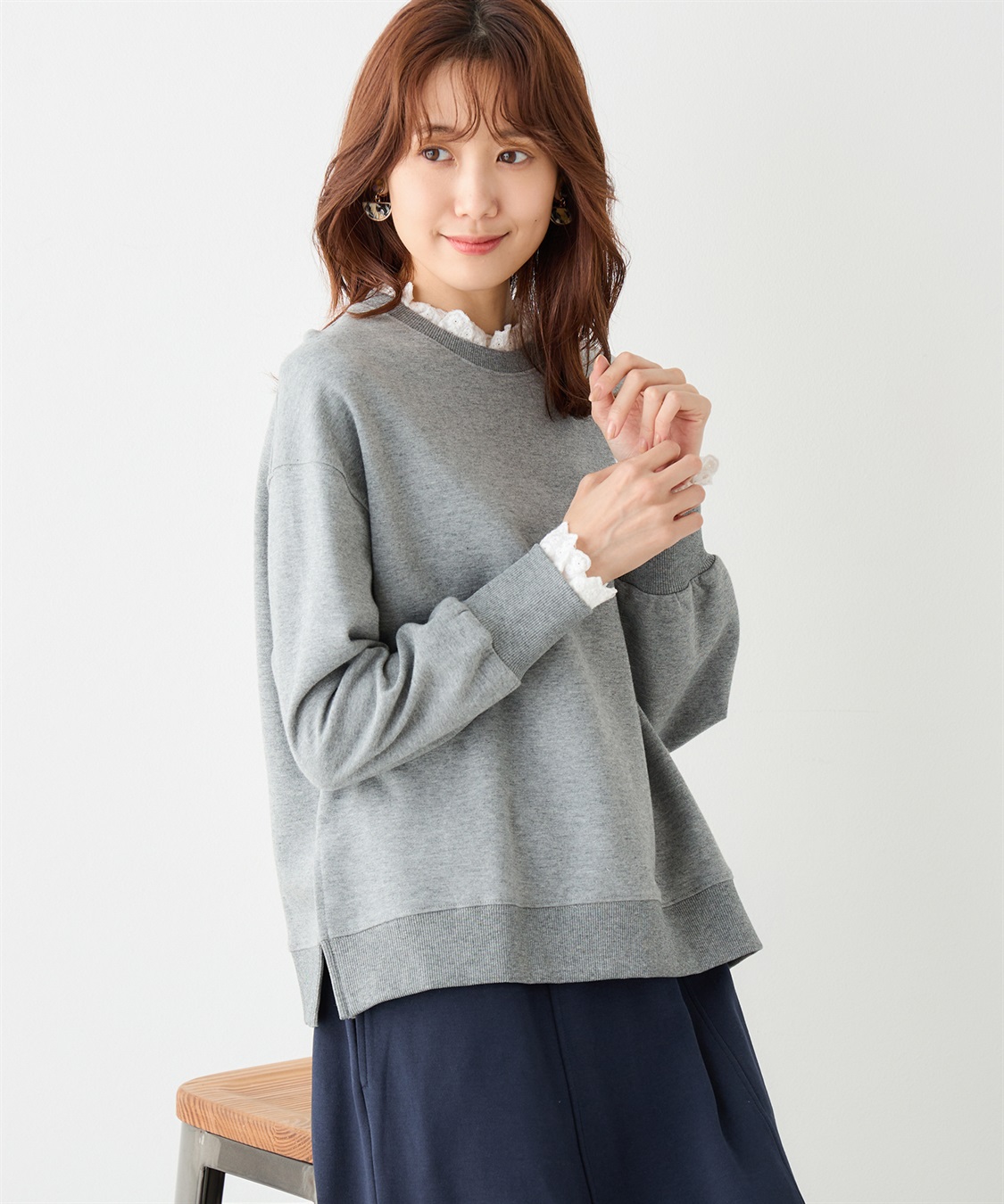 レースダンボールプルオーバー Petit Honfleur｜クロスプラス公式通販