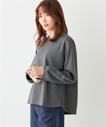 Petit Honfleur チェックジャガードプルオーバー_variationthumb_1