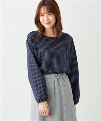 Petit Honfleur チェックジャガードプルオーバー_variationthumb_2