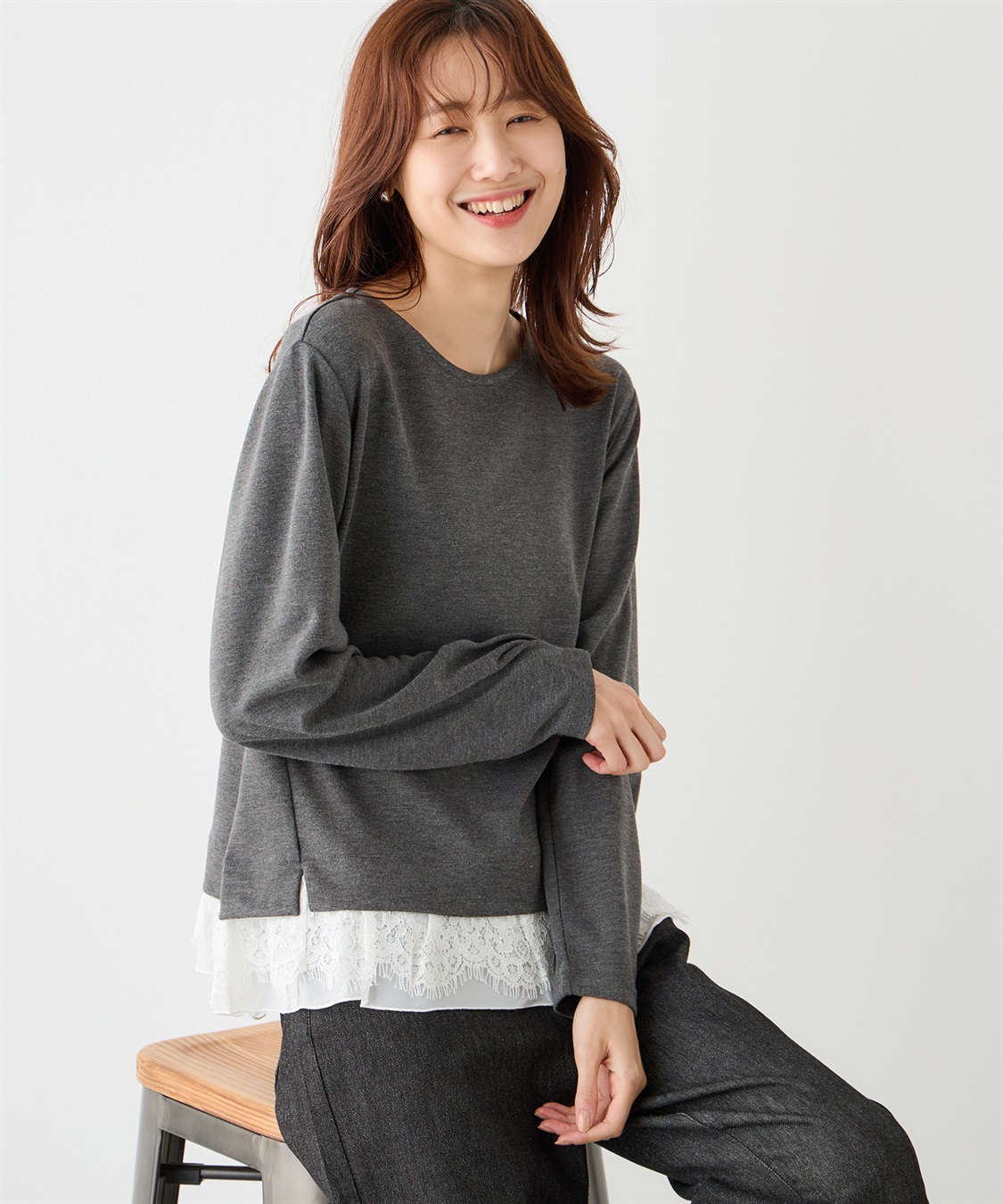Petit Honfleur 裾レースプルオーバー_variation_1