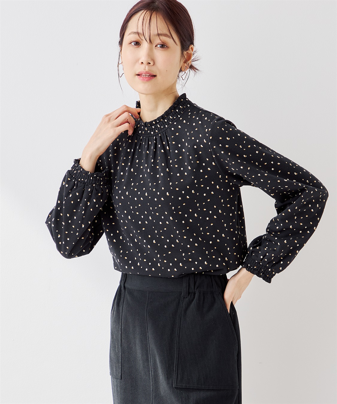 Petit Honfleur フリル衿ドットプルオーバー_variation_2