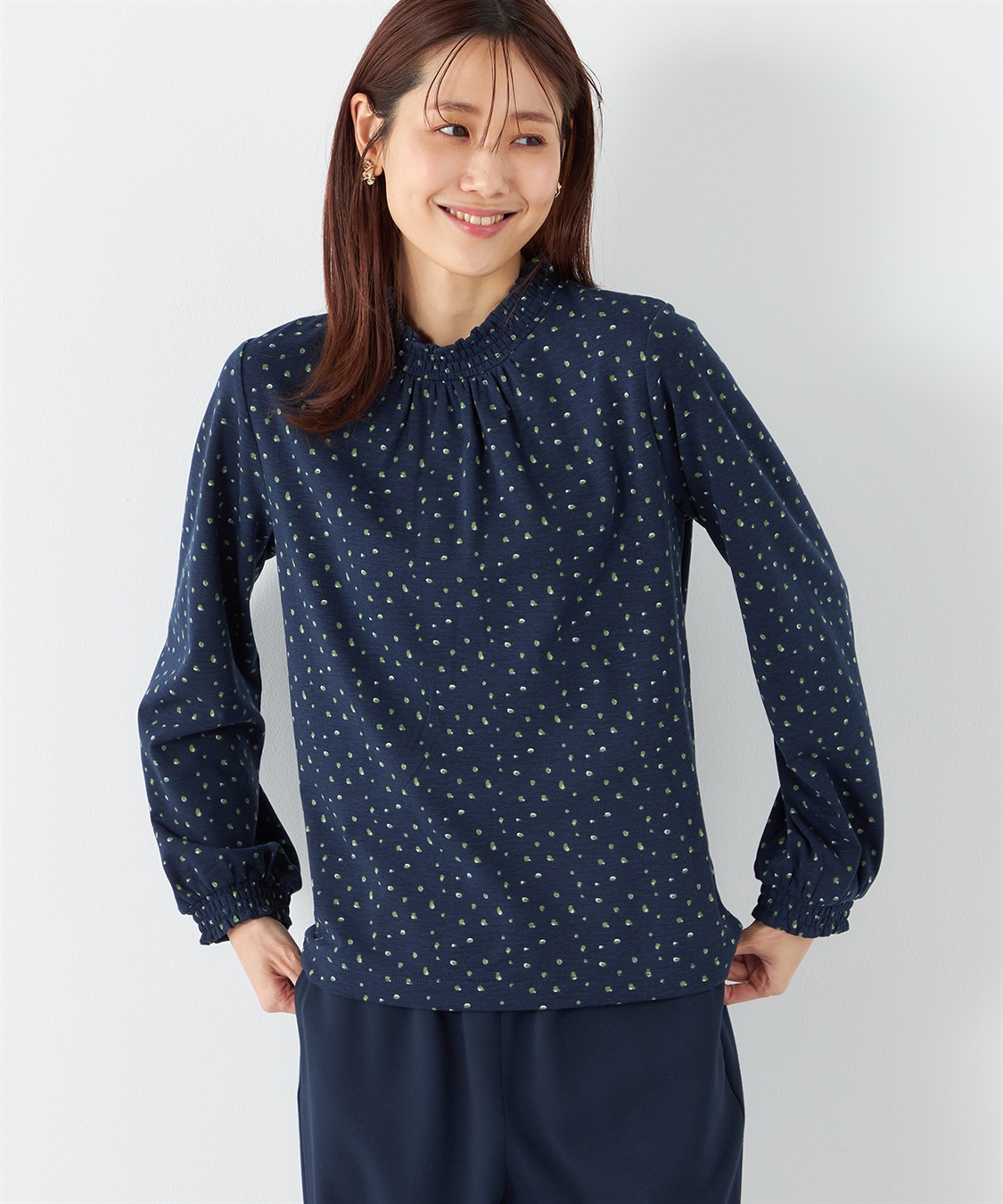 Petit Honfleur フリル衿ドットプルオーバー_variation_3