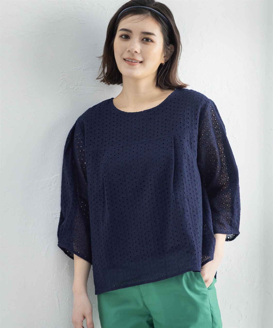 Petit Honfleur レースフレアプルオーバー_main