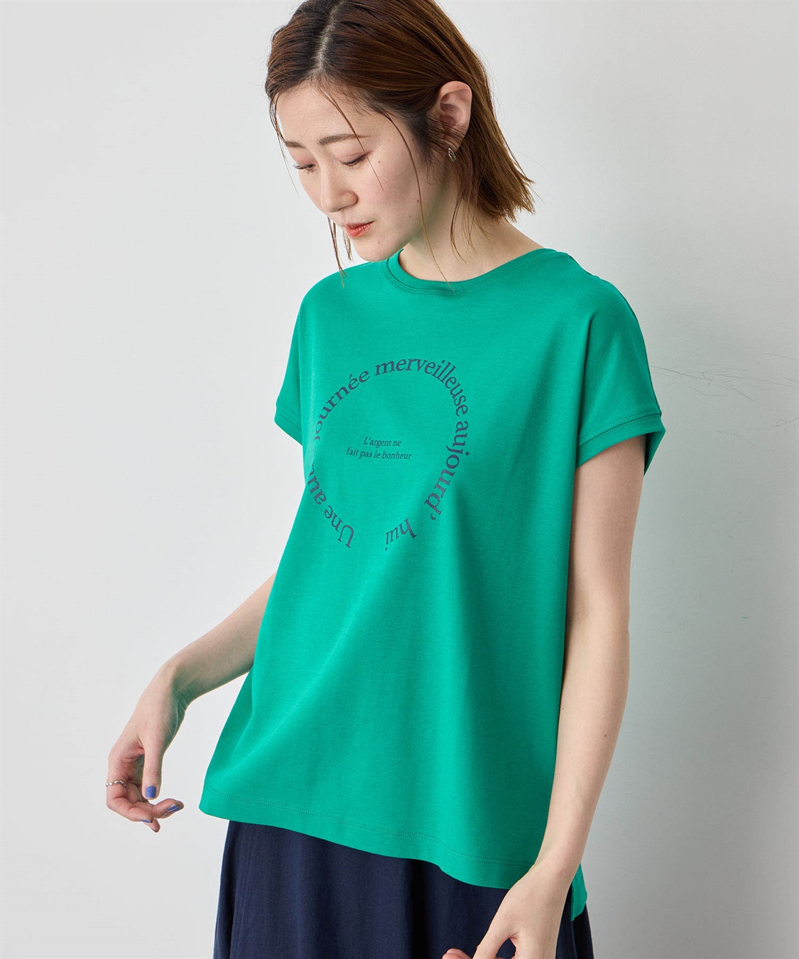 Petit Honfleur フレンチスリーブロゴTシャツ_variation_3