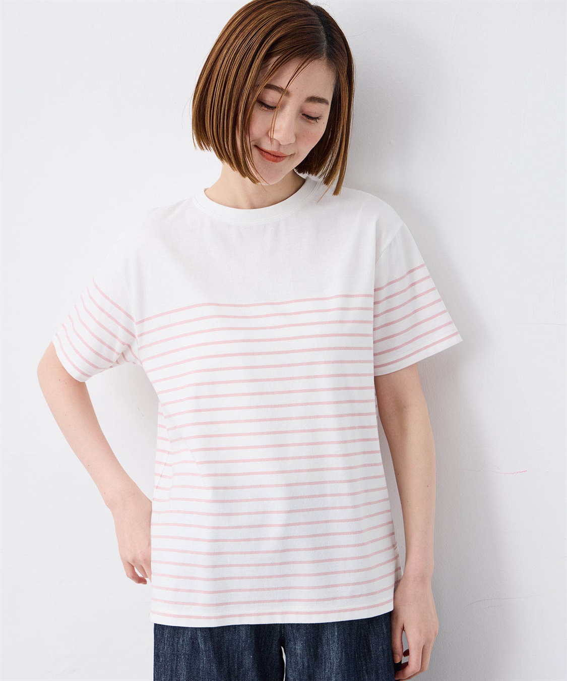 Petit Honfleur 【UVカット】【接触冷感】パネルボーダーTシャツ_variation_2