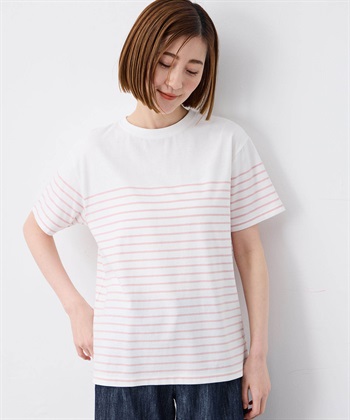 Petit Honfleur 【UVカット】【接触冷感】パネルボーダーTシャツ_variationthumb_2