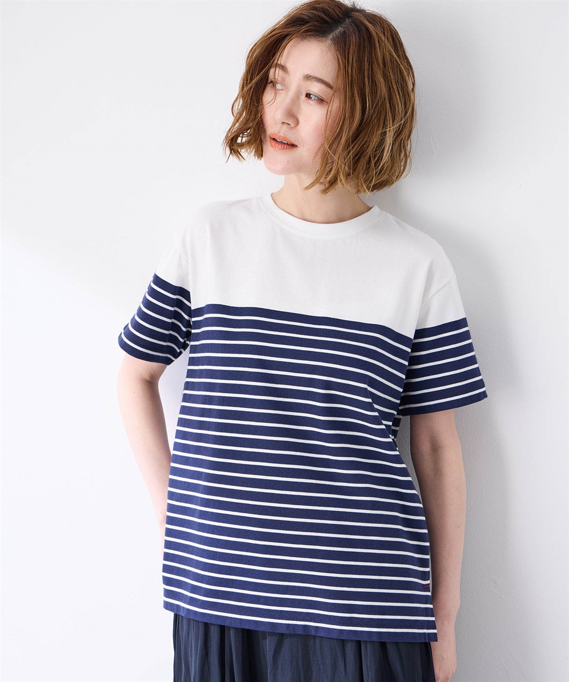 Petit Honfleur 【UVカット】【接触冷感】パネルボーダーTシャツ_variation_3