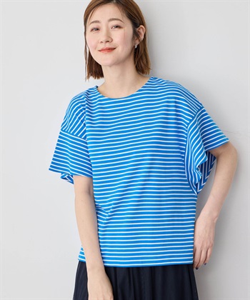 Petit Honfleur フリルスリーブボーダーTシャツ_variationthumb_3