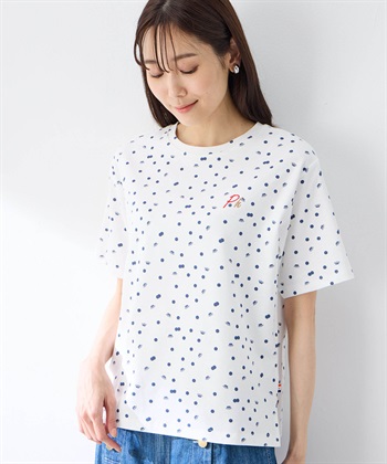 Petit Honfleur 【UVカット】【接触冷感】ドットプリントTシャツ_variationthumb_2