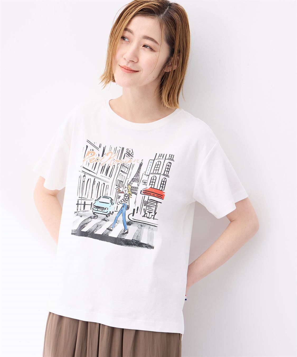 冷感】プリントTシャツ風景 Petit Honfleur｜クロスプラス公式