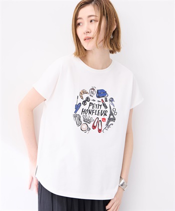 【冷感】プリントTシャツパリ(ホワイト-M)
