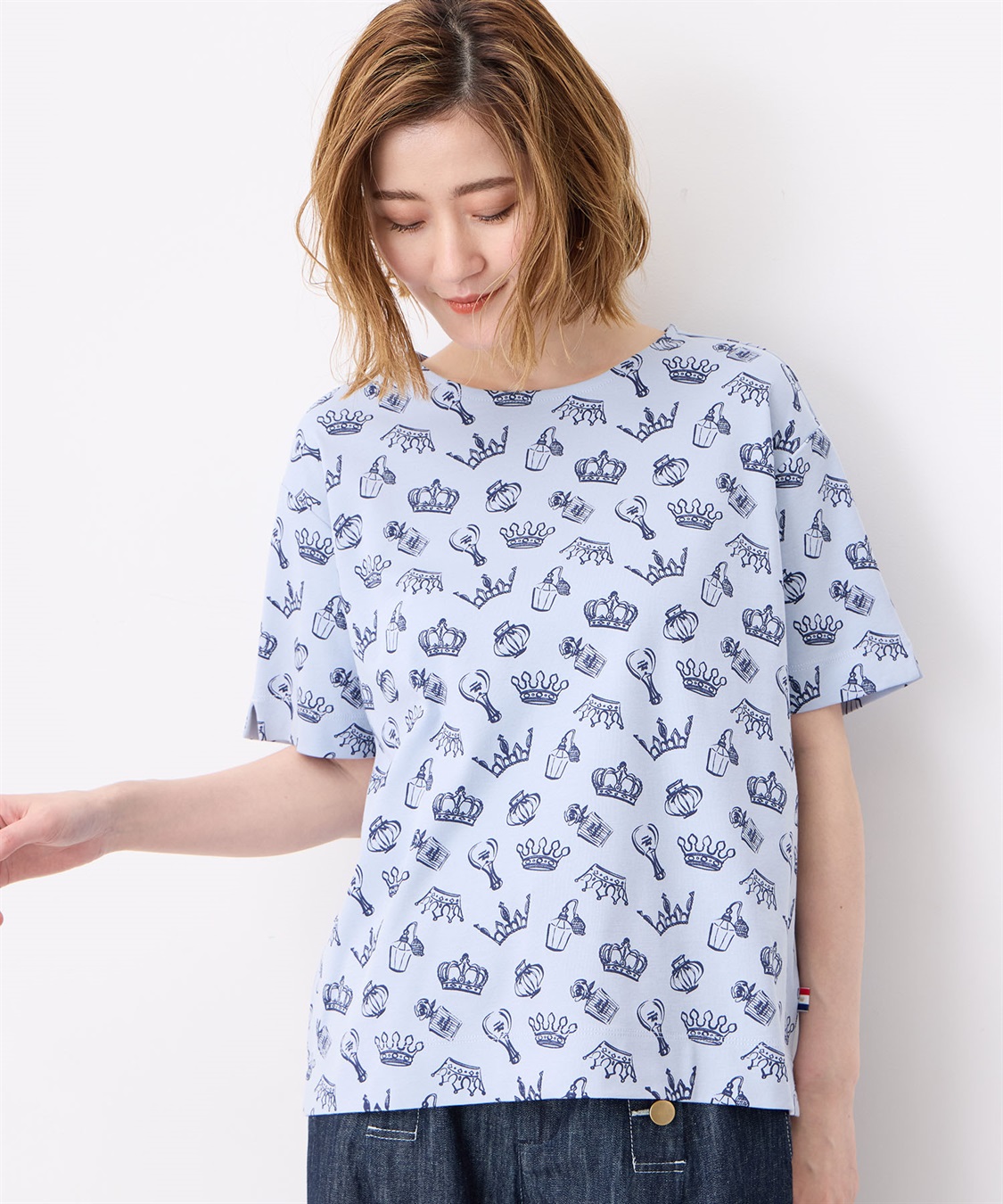 Petit Honfleur 【冷感】プリントTシャツ全面ロゴ_main