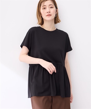 【冷感】ドッキングチュニック(ブラック-M)