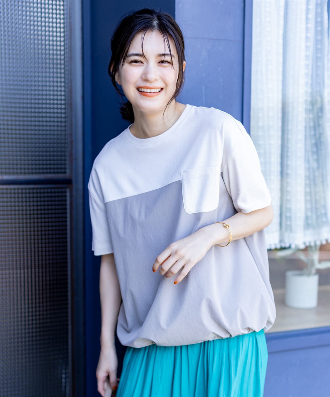 Petit Honfleur 【冷感】【UVカット】ドッキングポケットプルオーバー_main