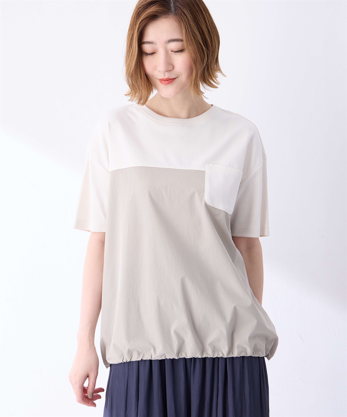 Petit Honfleur 【冷感】【UVカット】ドッキングポケットプルオーバー_variation_1